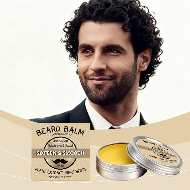 East Moon Beard Balm Deeply Nourishing Gentle Soften Reducing Shaving Discomfort Easy Grooming Natural Styling Mustache Care Wax