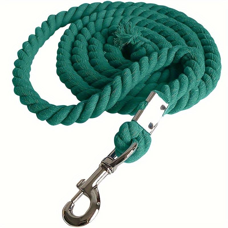 Baisher 118-Inch Heavy-Duty Cotton Lead Rope for Horses - Soft, Non-Electric, Triple-Strand Braided with Alloy Hook - Perfect fo