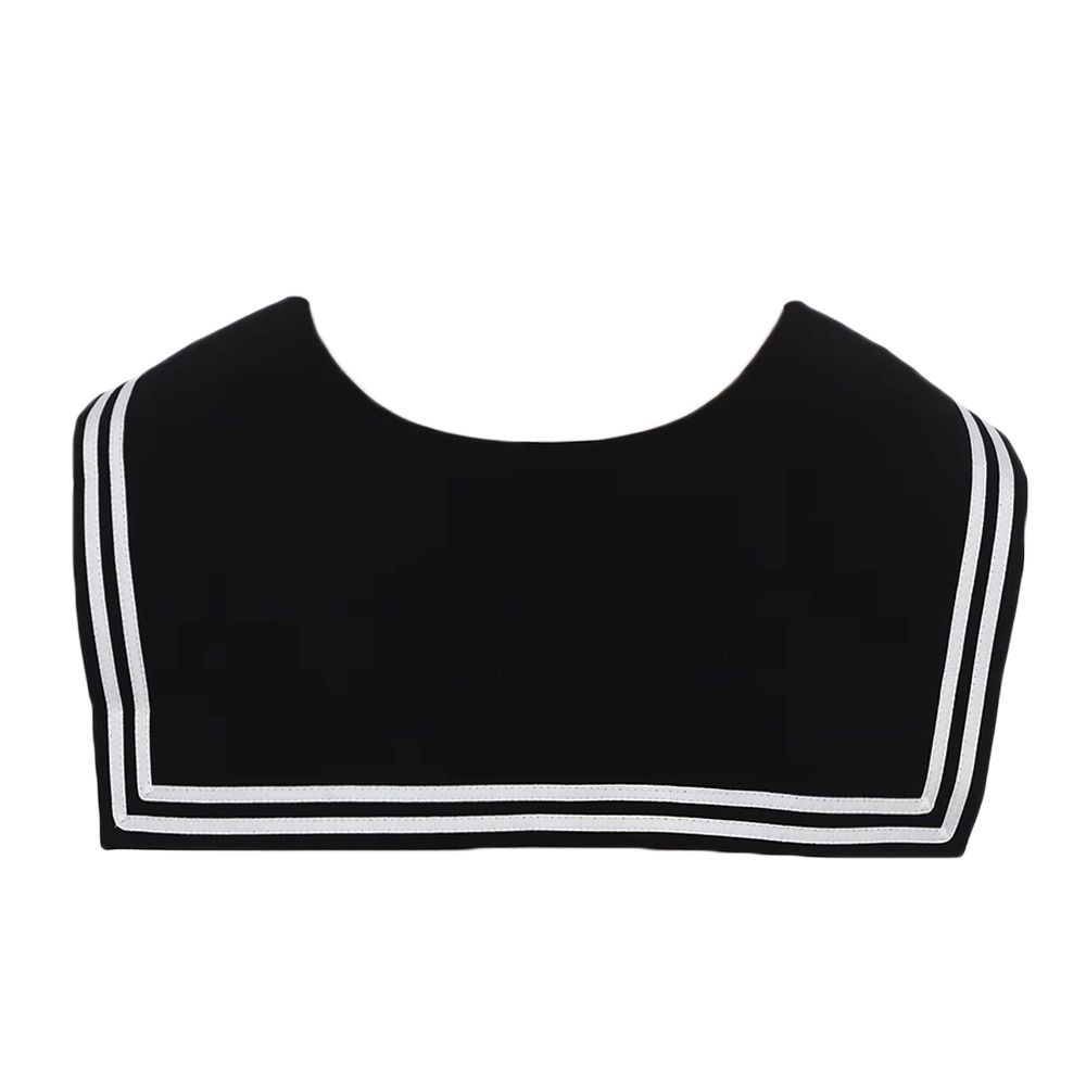 Striped Sailor Fake Collars Scarf Detachable Cotton Top Fake Collar Necklaces Black White Academy Style Sailor Suit Bow Tie
