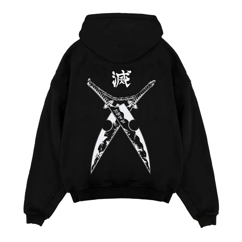 Demon Slayer Hashira Hoodies Back Printed Men Women Hoody Streetwear Oversized Autumn Winter Fleece Warm Pullovers Tracksuit Female Male Clothing