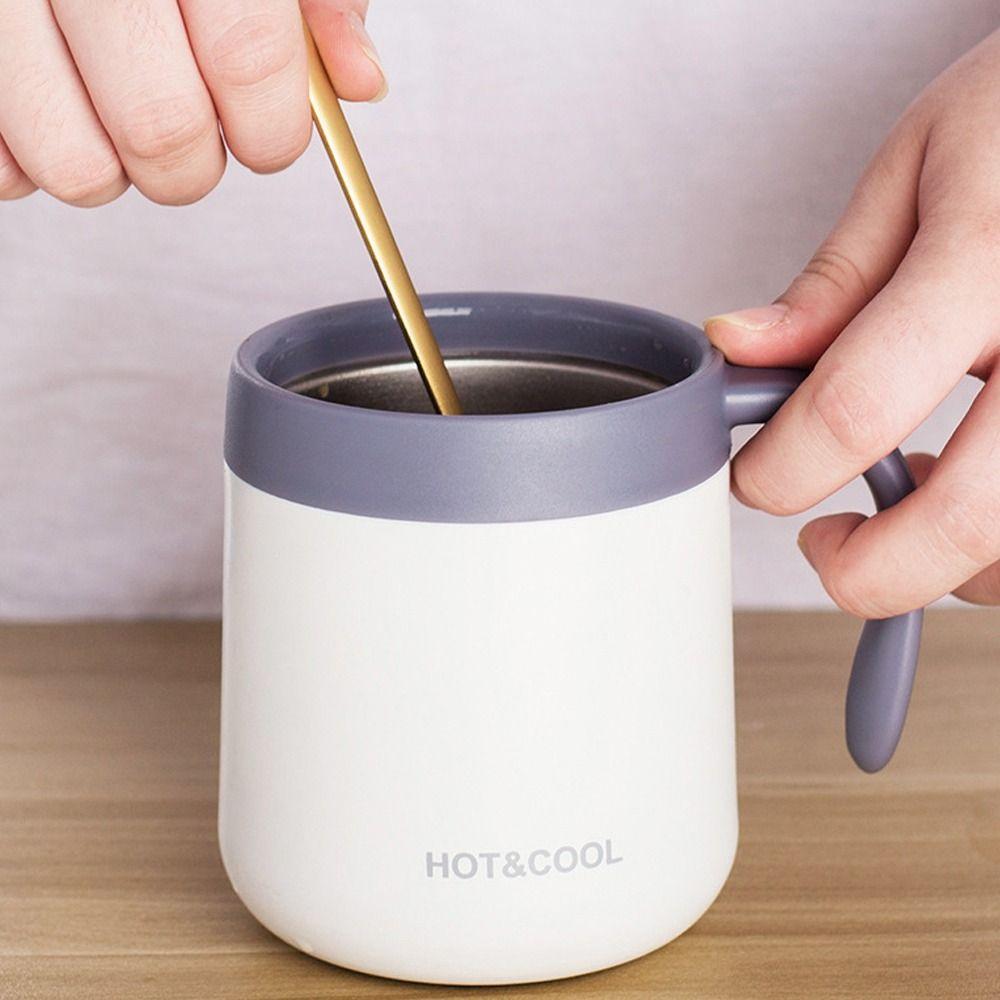 Kaffeebecher aus Edelstahl Einfarbige Wasserflasche Trinkgeschirr Isolierbecher Heiße und Kalte Getränke