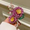 ZHENXUN  Extra-large French Court Three-dimensional Rose Flower Brooch Elegance Heavy Industry Zirconium Coat Pin Gift