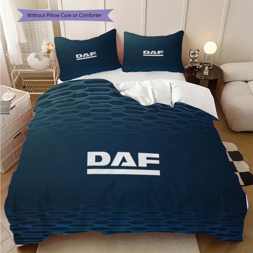 Blue Truck Mountain Road Bedding (1 * duvet cover + 2 * pillowcase, without core) 2D Flat Duvet cover and pillowcase Christmas birthday gift