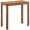 Solid Acacia Wood Bar Table with Honey Colored Finish 110 x 55 x 106 cm