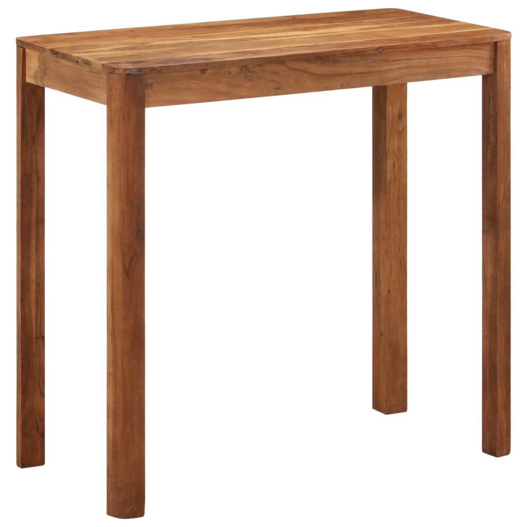 Solid Acacia Wood Bar Table with Honey Colored Finish 110 x 55 x 106 cm
