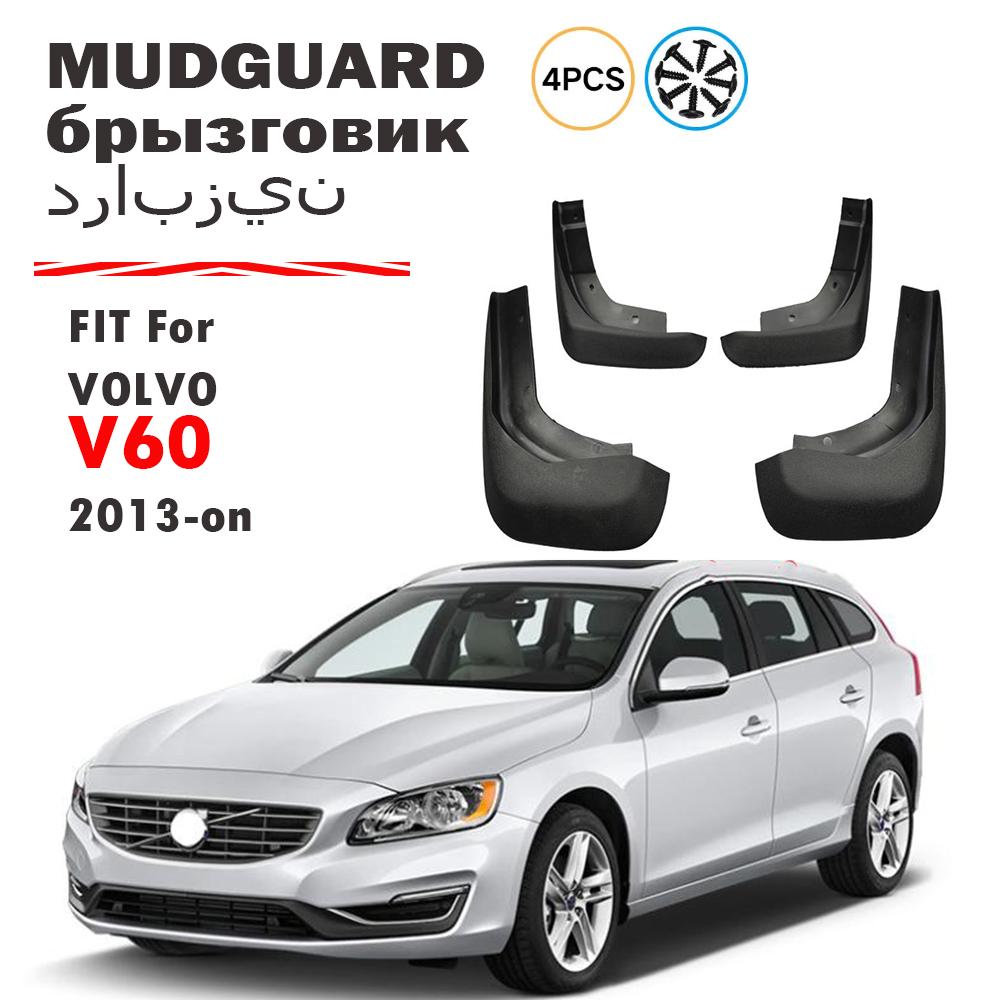For VOLVO V60  Mud Flaps Guard Splash Mudguard Fender Mudflaps Car Accessories 4pcs 2013 2014 2015 2016 2017 2018 V60