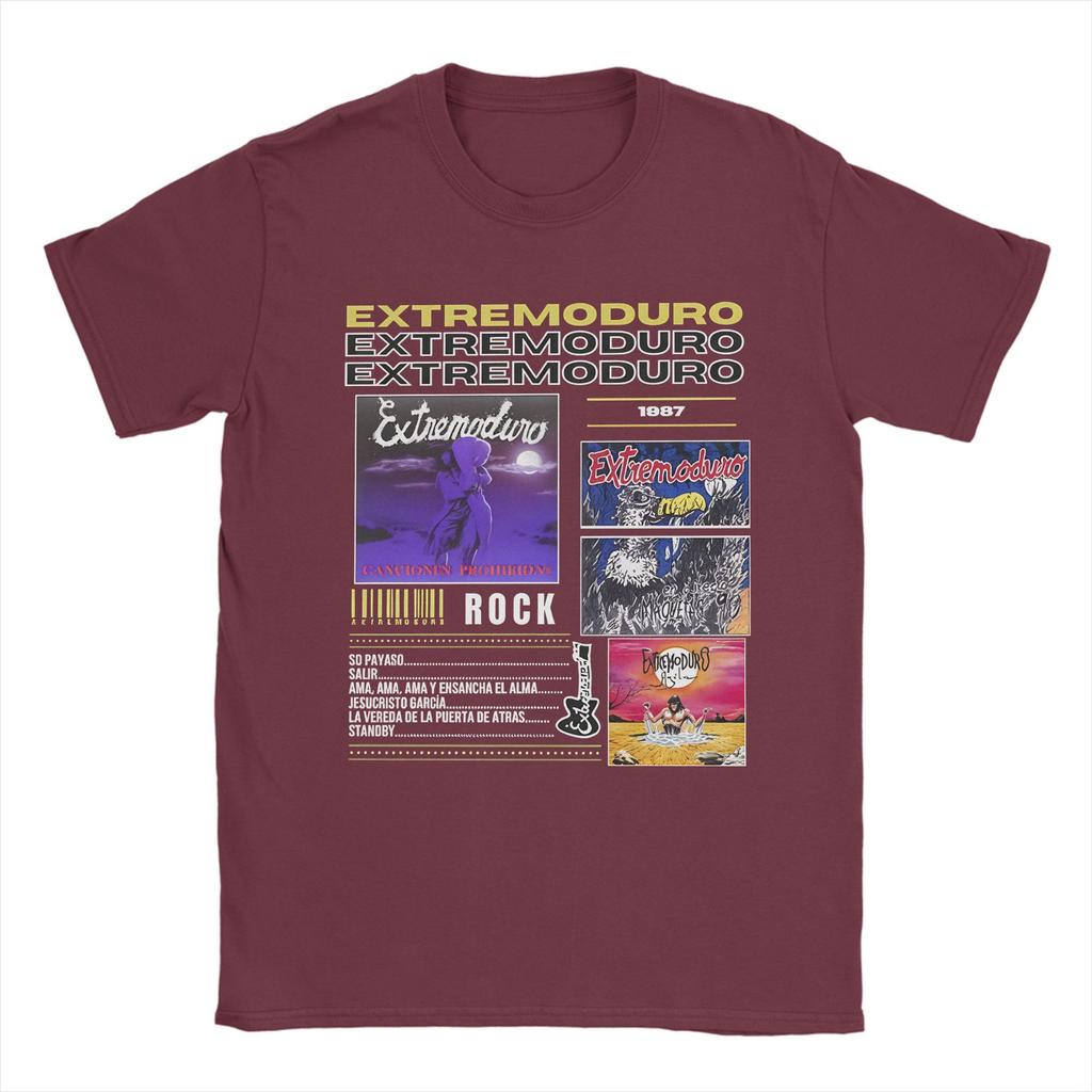 Herren T-Shirt Rockband EXTREMODURO Tour 2025 T-Shirts Strand-Tees Streetwear Design Baumwollkleidung Übergröße 6XL