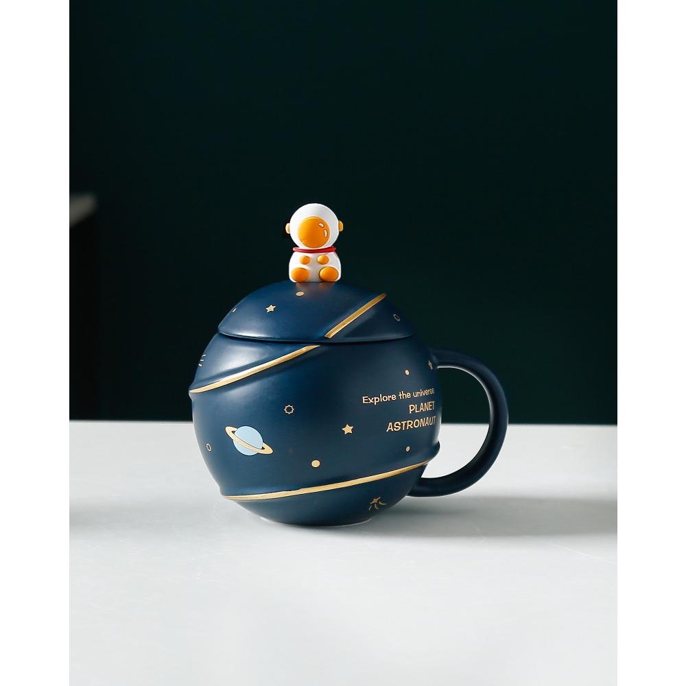 Kreativní hrnek Planeta Vysoce přesný keramický hrnek Hrnek pro pár Hrnek na vodu Astronaut Hrnek Vesmír Suvenýr Dárek Domov