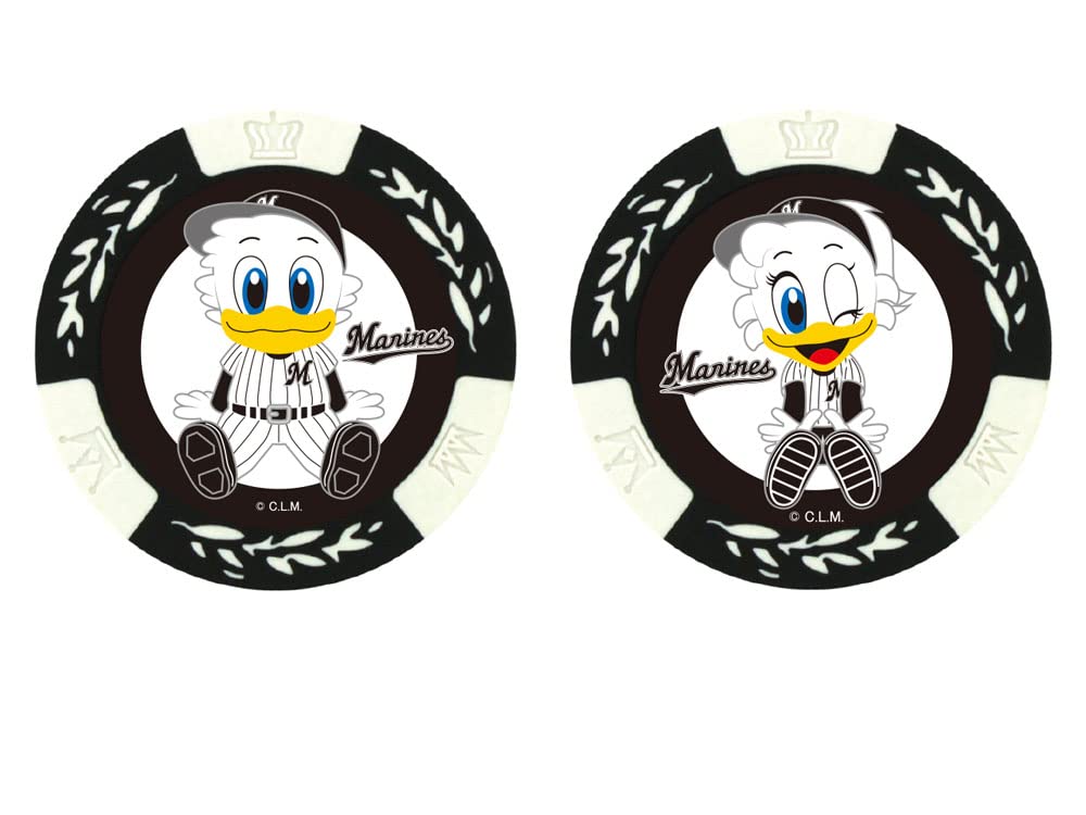 Hokushin Trading Chiba Lotte Marines Casino Chip Marker White MK0358