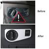 For Volkswagen VW Tiguan MK2 2017- Stainless Steel Chrome Carbon Fiber Headlight Head Light Switch Covers Trim