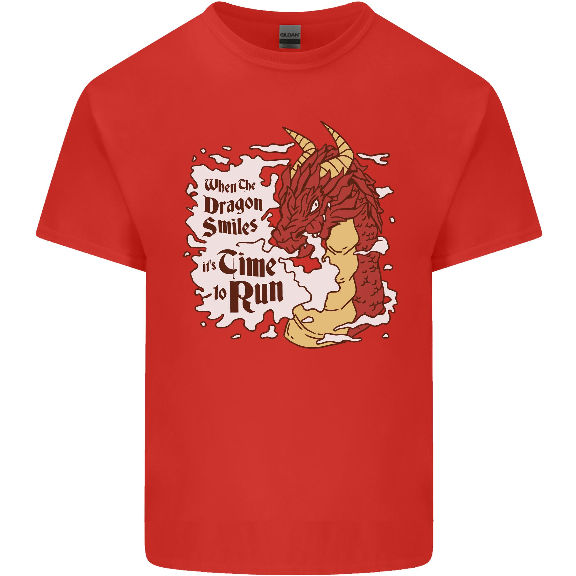 When a Dragon Smiles Fantasy RPG Unisexs Light Cotton TShirt S