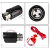 With Red/Blue LED Flaming Luminous Universal Car Modified 63-65mm Inlet Carbon Fiber Tail pipes Car Exhaust Muffler Pipe