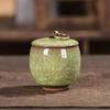 Cracked Ceramic Tea Caddies Coffee Canister Household Portable Travel Mini Porcelain Sealed Moisture-proof Storage Jar Home Deco