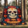 1pc Sugar Skull Decor Throw Blanket Polyester Fiber, Lightweight Flannel, Soft & Warm, All Season Use for Outdoor, Camping Digital Print
