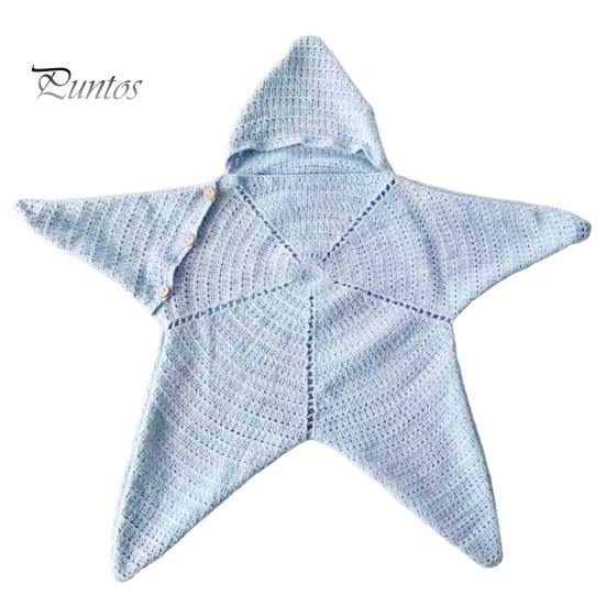 Cozy Wool Yarn Sleep Bag Star Knit Baby Sack, Christmas Newborn Swaddle with Hood, Cute Photo Outfit Soft Romper for 0-3 Months, Holiday Elastic Wrap