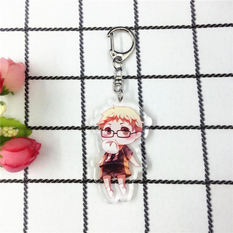 Haikyuu!! Double-Sided Keychain Pendant: Hinata, Kageyama, Kenma