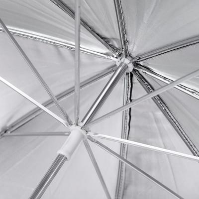 83cm 33in Studio Foto Strobe Blitzlicht Reflektor Schwarz Silber Regenschirm