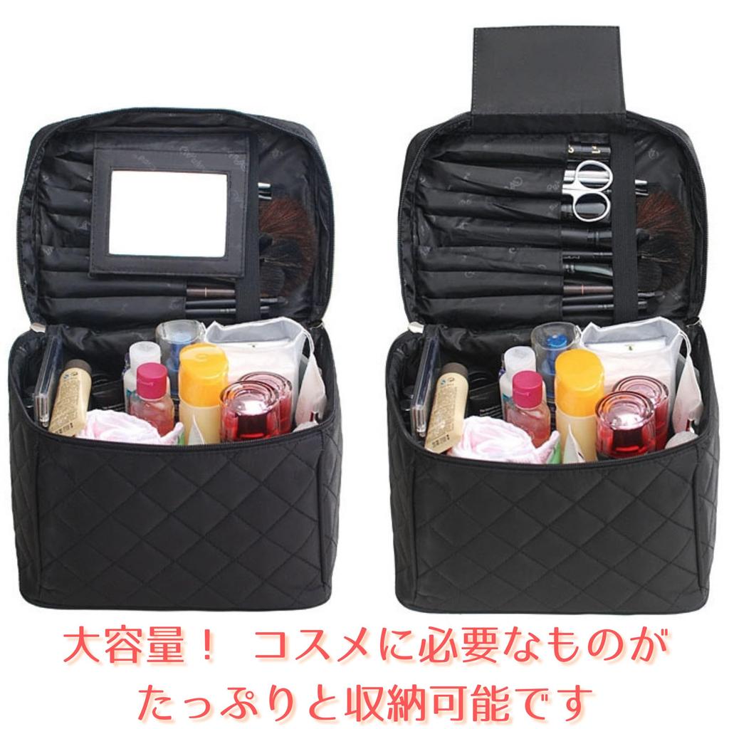 FYX Large Capacity Cosmetic Bag with Foldable Makeup Vanity Travel Bag with Dresser Cosmetic Storage Small Travel Ultra Functional Mirror, Pouch,