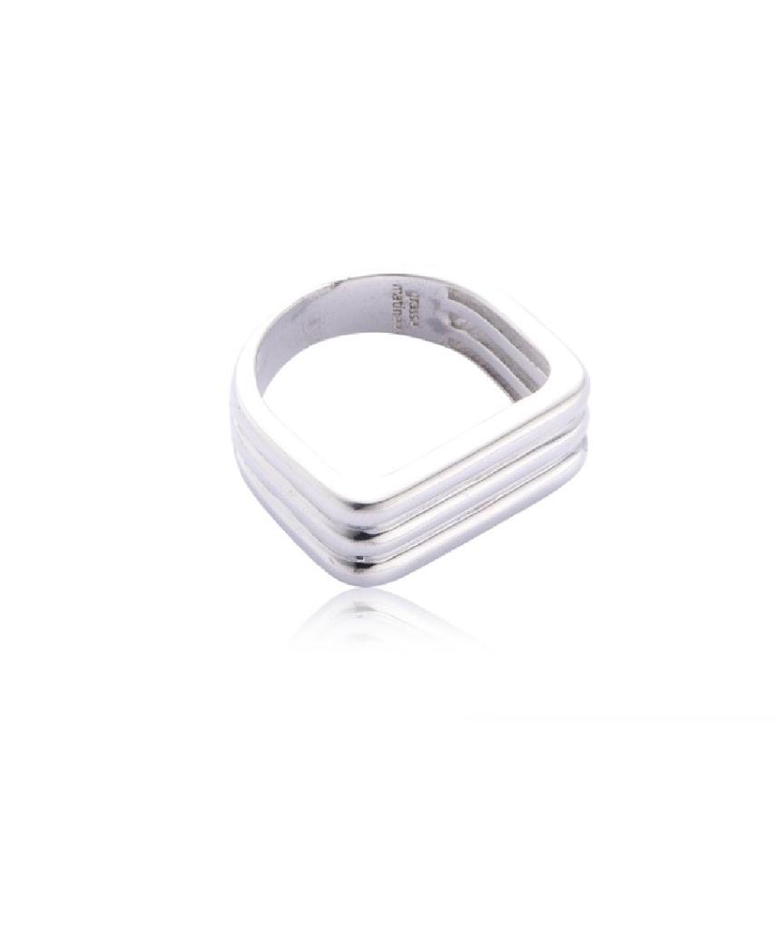 Grasse Matinee Triple Bar Ring Silver