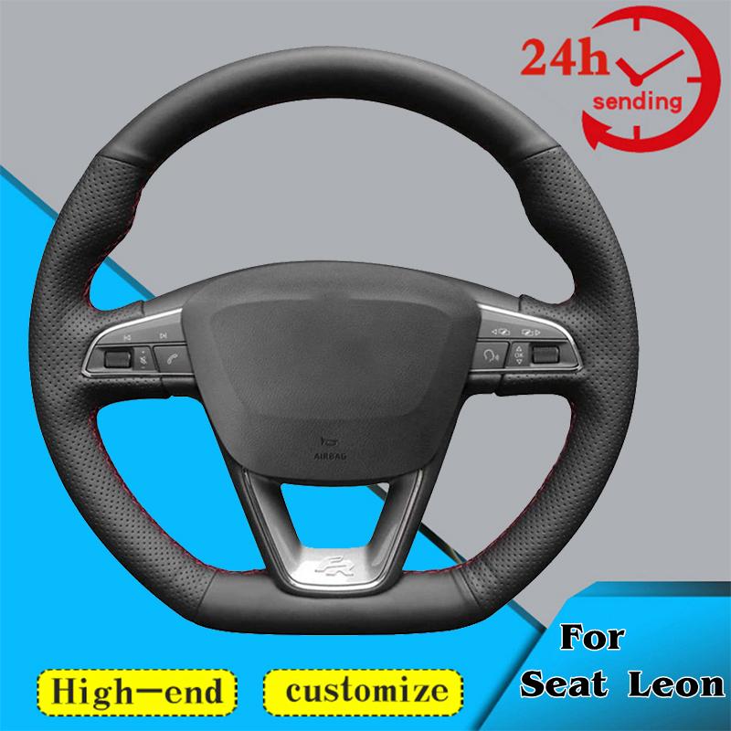 Car Steering Wheel Braid Cover Non-slip 100% Fit For Seat Leon Cupra Leon ST Cupra Leon ST Cupra Ateca Cupra Ateca FR Yellow Thread