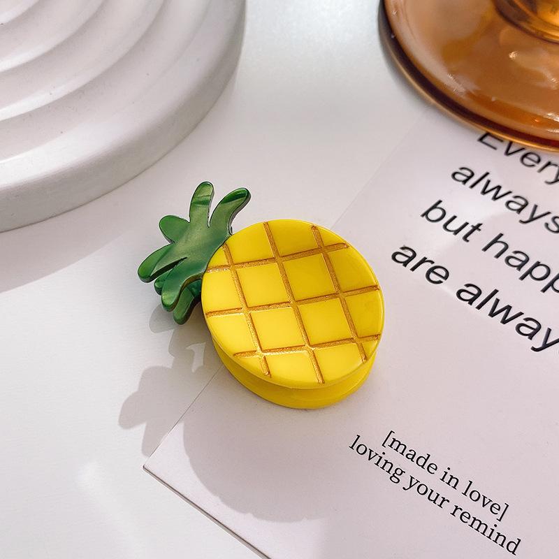 

Sweet Eyecatching And Acetate Hair Claw Clip Featuring Fun Fruit Designs For Girls Hairstyles Pineapple