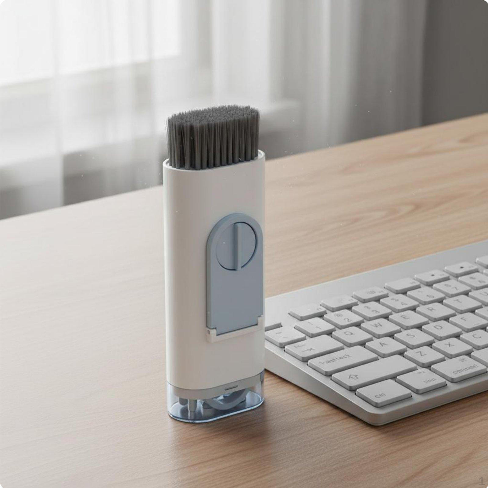 Multifunctional Keyboard Cleaner Keycap Puller Included Kit Soft Brush 8in1 синий