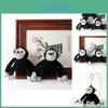 Ciondolo Portachiavi Scimmietta Peluche Carina Giocattolo Morbido Gorilla Nero 12cm