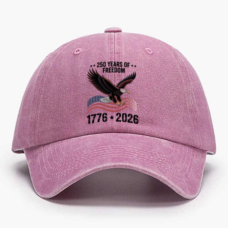 1pc Printing Baseball Cap for Women US 250th Anniversary Cap Adjustable Retro Washed Patriotic Cap 250th Anniversary Trucker Hat
