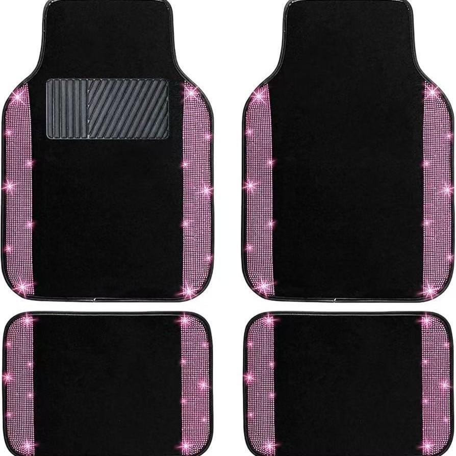 Crystal Velvet Non-Slip Car Floor Mats - Dirt & Wear-Resistant, Easy To Clean.