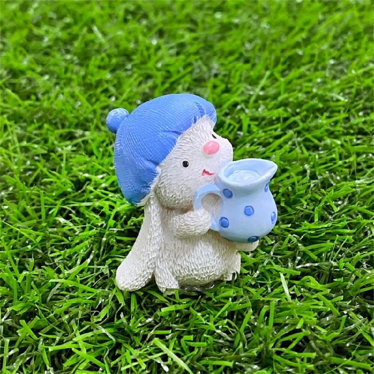 Rabbit Ornamentation Rabbit Figurine For Desk Decors And Dolls House Embellishment Mini Figurine Houses Display