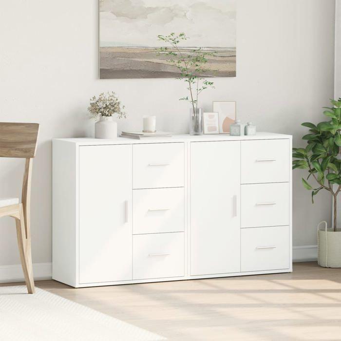 VidaXL Buffets 2 Pcs White 60x31x70 Cm Engineered Wood 3276553