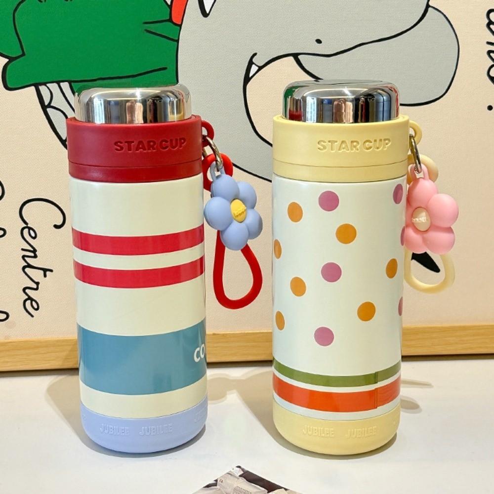 Portable Stainless Steel Thermos Mug Elegant Water Cup Dust Proof Thermos Cup  Student