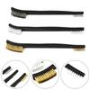 Wire Brushes Double Head Gold Nylon Stainless Steel