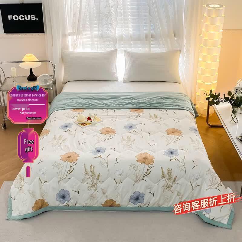 YEKEROLAN Washed Cotton Soft Breathable Summer Quilt
