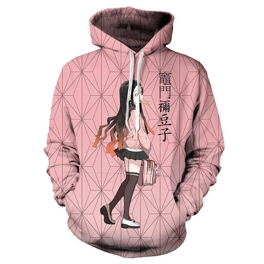 Demon Slayer Tanjirou Nezuko Kochou Shinobu Agatsuma Zenitsu Tröja Cos Hoodie