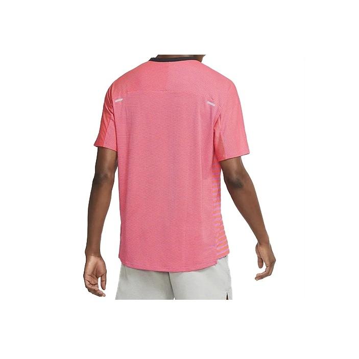 Nike TechKnit Future Fast Running Crew Neck T-Shirt Men Tops Pink CU6057-551