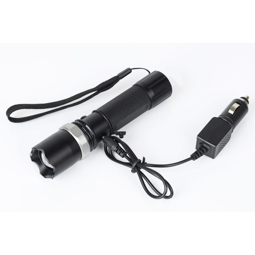 Rechargeable Q5 Aluminum Alloy LED Flashlight with Rotating Zoom and Long-Range for Cycling