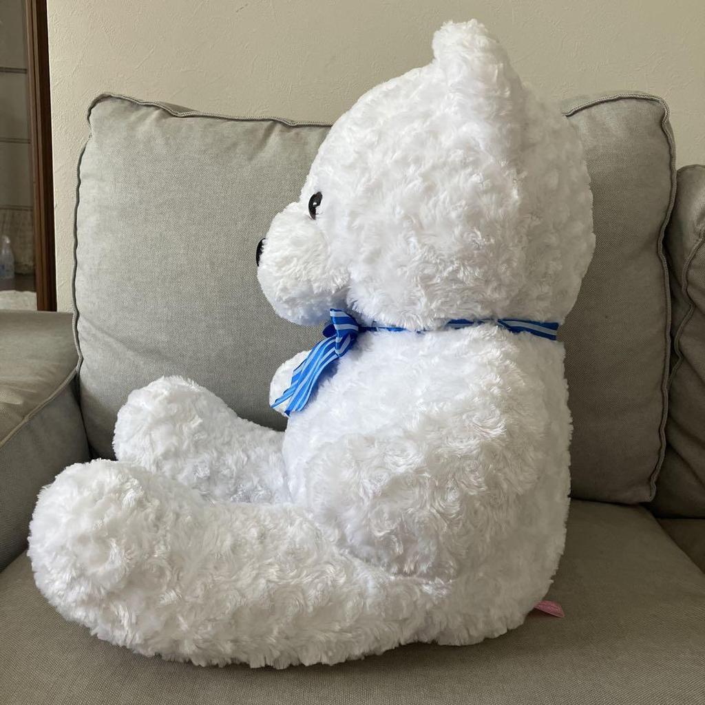 [USED] Fluffy Large White Bear 67cm Teddy Bear