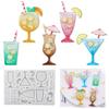 Creative Silicone Mold for Glitter Cocktail Drink Theme Art Handmade Jewelry Crafting Present for Special Occasions