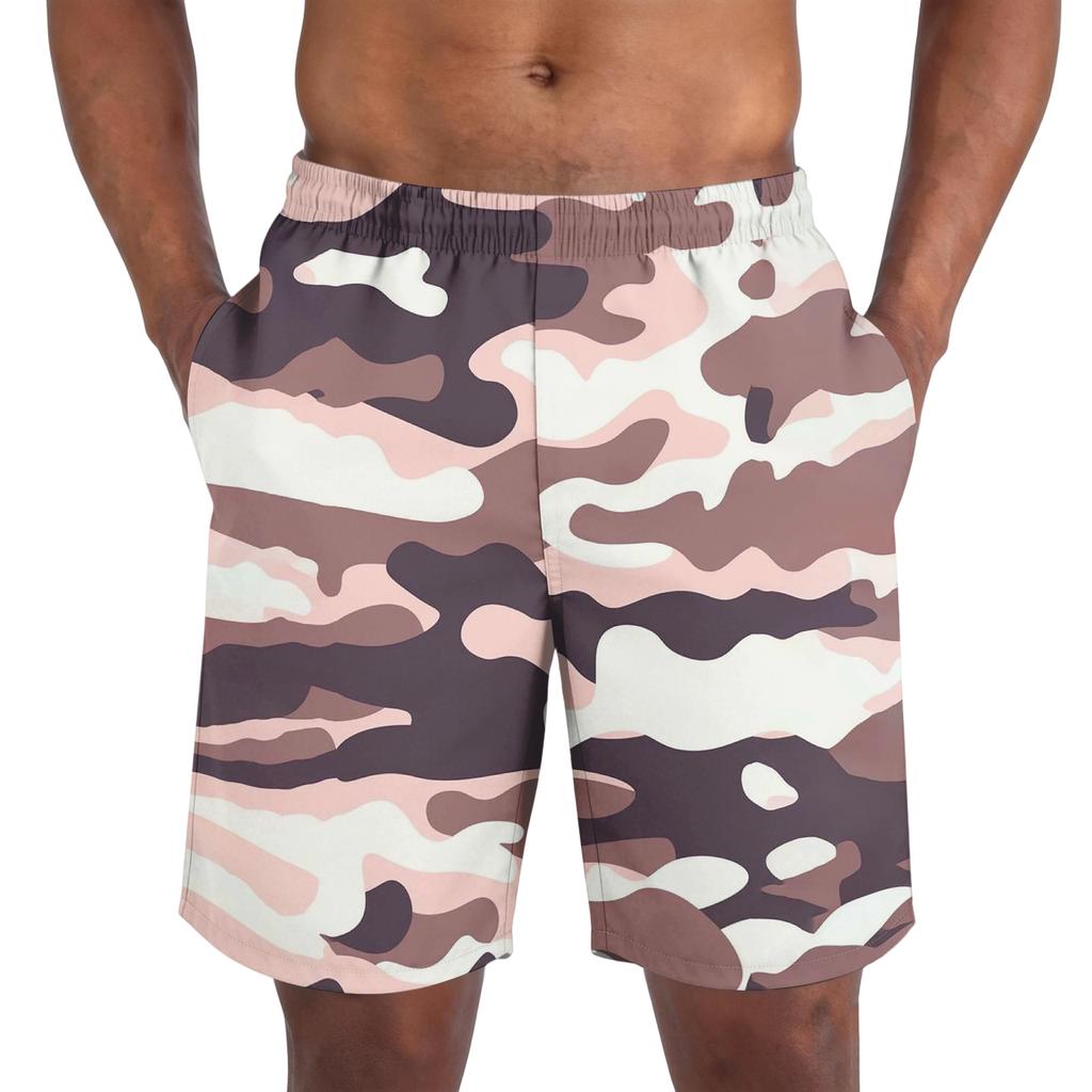 Men's casual trend camouflage printed shorts - Men's lightweight and breathable sports shorts