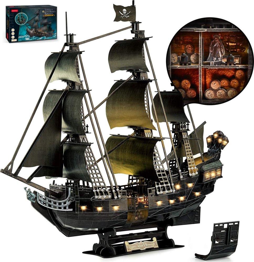 Cubic fun puzzle 3d zemsta królowej anny 293 elementy wersja led l522h