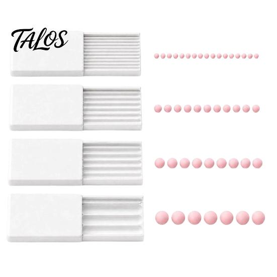 Nail Art Clay Press 4Pcs 3D Print Gel Ball Maker Tools, Bead Roller for Flowers, Polymer 2/3/4/5 Mm Sphere Shaper Tool Round Beads Earrings