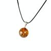 Necklace On a String with an Amber Pendant - Baltic Amber Collier