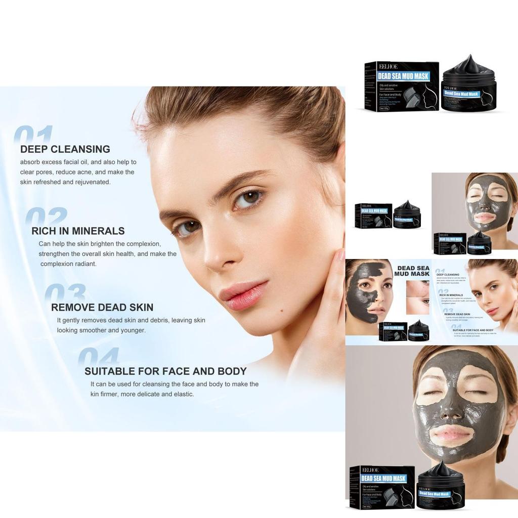 Eelhoe Dead Sea Mud Cleansing Mask Hydrating Deep Cleanser For Pores And Blackheads