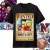 One Piece Anime Charakter Druck Oversize Baumwoll T-Shirt Herren und Damen Bequem Y2K Kinderkleidung Sommertrend T-Shirts