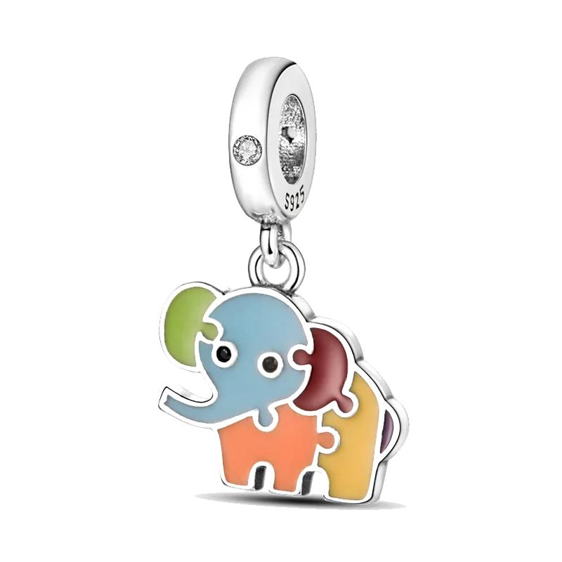 Charm Fit Originální náramky Měď Roztomilé zvířátko Sova Kočky Mořská želva Korálky Dámský přívěsek Korálky Výroba šperků