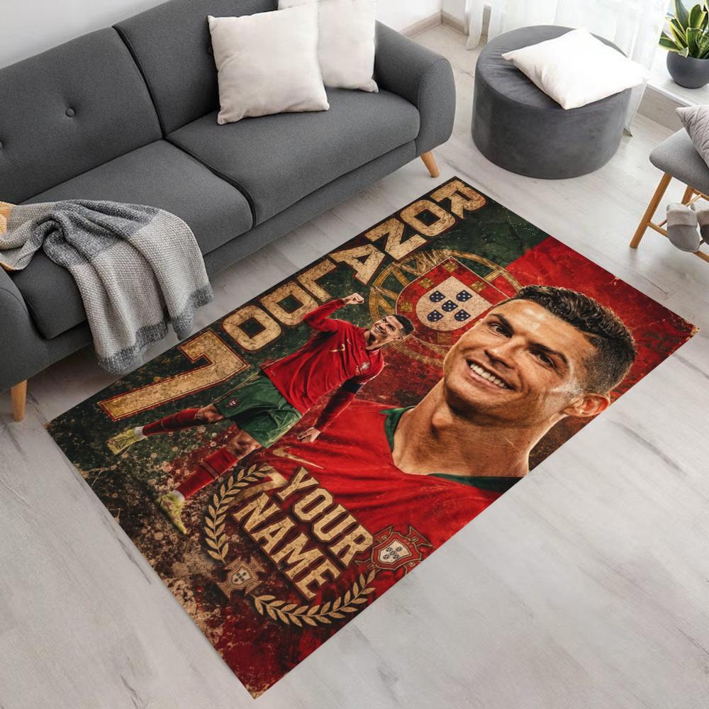 Cristiano Ronaldo Carpet Perfect For Game Room Study Room Kitchen Entryway Antislip Rug Anime Office Decor Best For Christmas