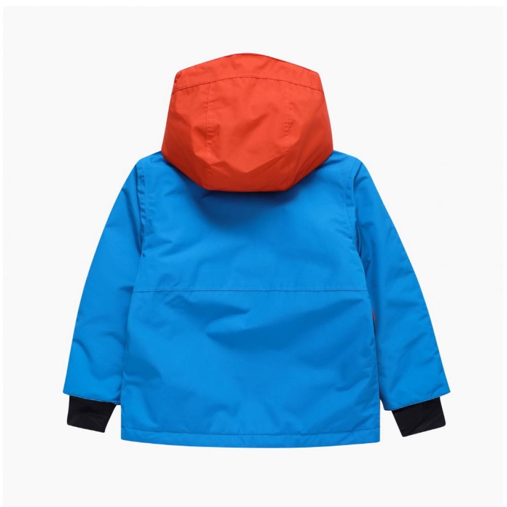 Stella Mccartney Tt2p20 Z0432 999 Color Block Round Logo Hooded Ski Kids Jacket