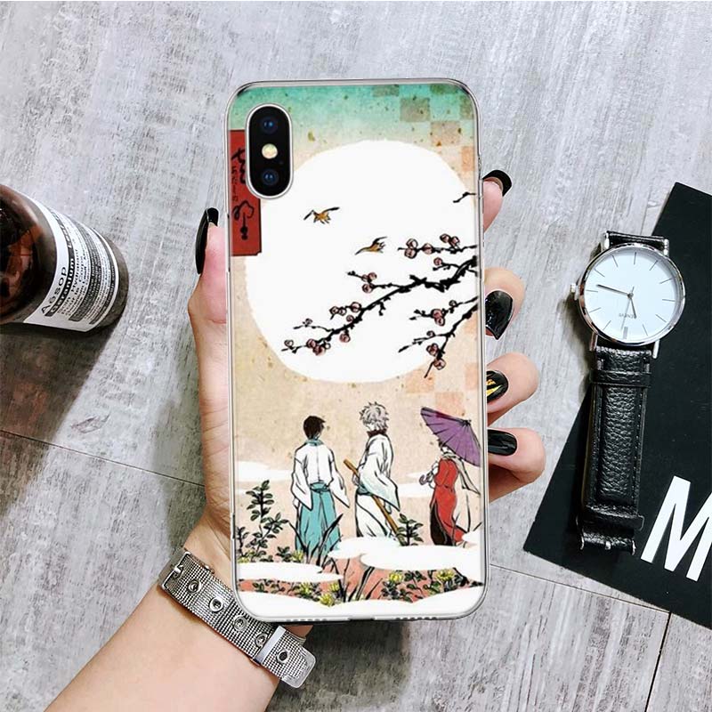 Gintama Funny Japan Anime Phone Case For iPhone 11 12 13 14 Pro XS XR X Max 7 8 6 6S Plus Mini + 5 SE Pattern Customized Coque