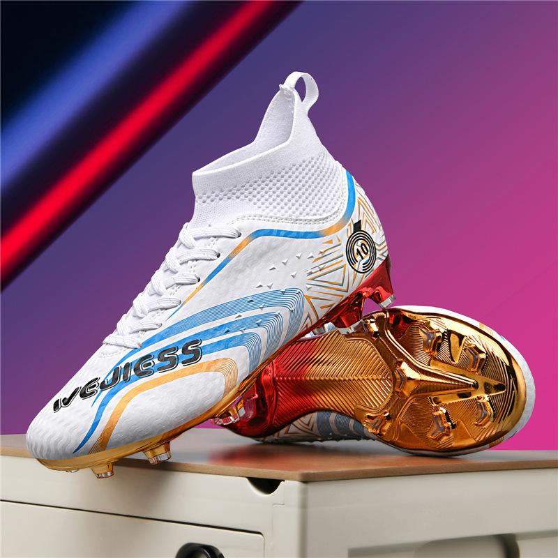Gold-plated World Cup Thorn 15 Football Shoes Boys and Teenagers AG Long Nail Ping Training Shoes Sports Shoes